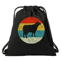 Retro Vintage Sheep Drawstring Bag