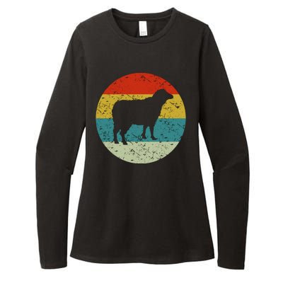 Retro Vintage Sheep Womens CVC Long Sleeve Shirt