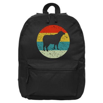 Retro Vintage Sheep 16 in Basic Backpack