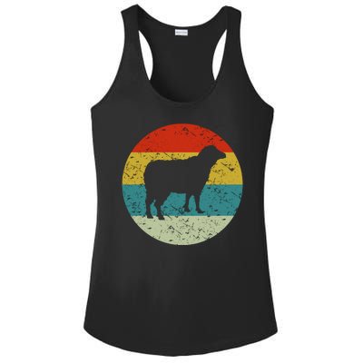 Retro Vintage Sheep Ladies PosiCharge Competitor Racerback Tank