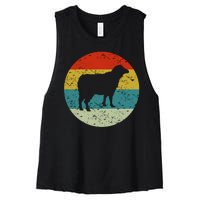 Retro Vintage Sheep Women's Racerback Cropped Tank