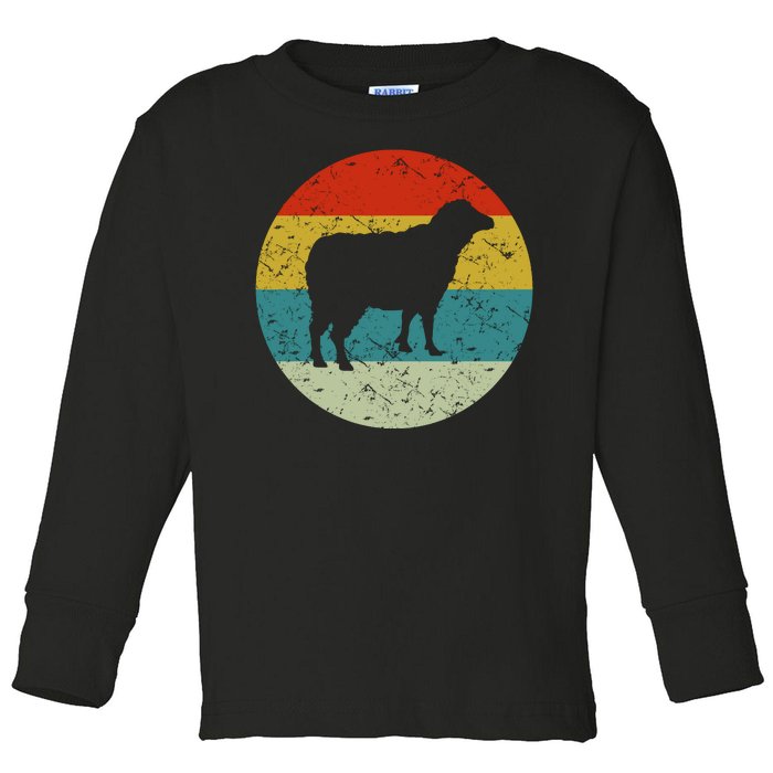 Retro Vintage Sheep Toddler Long Sleeve Shirt