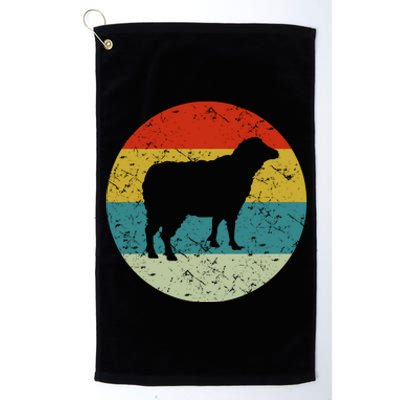 Retro Vintage Sheep Platinum Collection Golf Towel