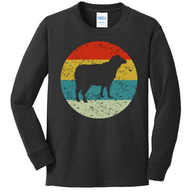 Retro Vintage Sheep Kids Long Sleeve Shirt