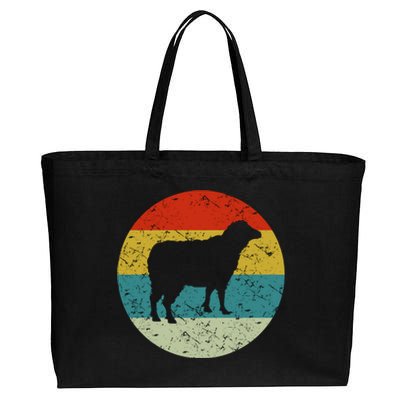 Retro Vintage Sheep Cotton Canvas Jumbo Tote