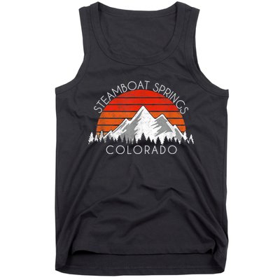 Retro Vintage Steamboat Springs Colorado Distressed Tank Top
