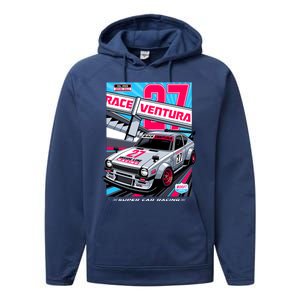 Race Ventura Super Car Racing Performance Fleece Hoodie