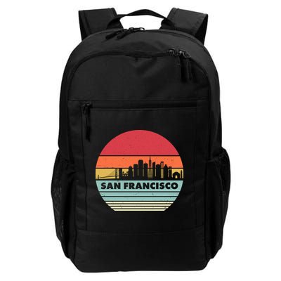 Retro Vintage San Francisco Skyline Emblem Backpack
