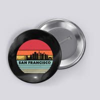 Retro Vintage San Francisco Skyline Emblem Button