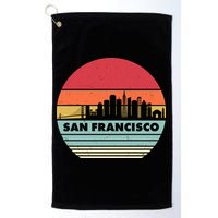 Retro Vintage San Francisco Skyline Emblem Golf Towel