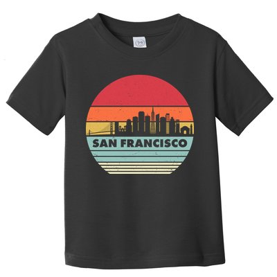 Retro Vintage San Francisco Skyline Emblem Toddler T-Shirt