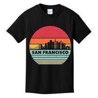 Retro Vintage San Francisco Skyline Emblem Kids T-Shirt