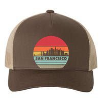 Retro Vintage San Francisco Skyline Emblem Yupoong Adult 5-Panel Trucker Hat