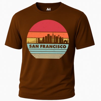 Retro Vintage San Francisco Skyline Emblem Performance Shirt