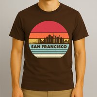 Retro Vintage San Francisco Skyline Emblem T-Shirt