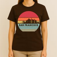 Retro Vintage San Francisco Skyline Emblem T-Shirt