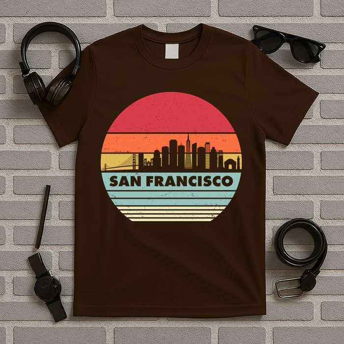 Retro Vintage San Francisco Skyline Emblem T-Shirt
