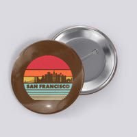 Retro Vintage San Francisco Skyline Emblem Button