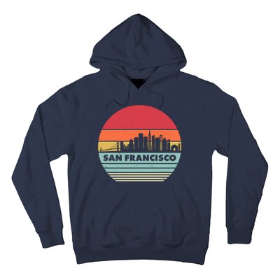 Retro Vintage San Francisco Skyline Emblem Hoodie