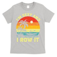 Retro Vintage Sunset I'm Sexy And I Row It Canoe Kayaking  T-Shirt