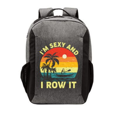 Retro Vintage Sunset I'm Sexy And I Row It Canoe Kayaking  Vector Backpack