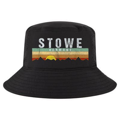 Retro Vintage Stowe Vermont Cool Comfort Performance Bucket Hat