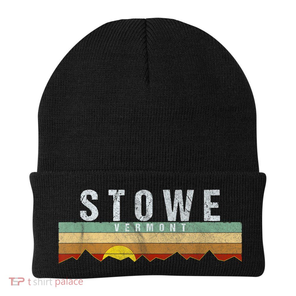 Retro Vintage Stowe Vermont Beanie
