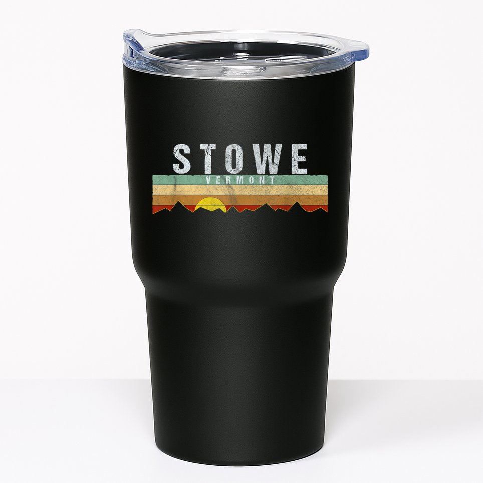 Retro Vintage Stowe Vermont Tumbler