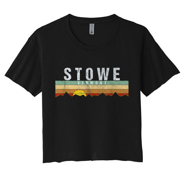 Retro Vintage Stowe Vermont Crop Top