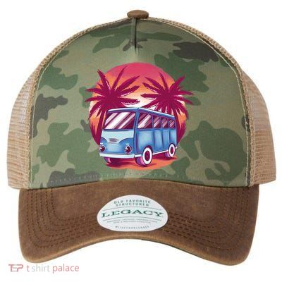 Retro Van Sunset Beach Legacy Tie Dye Trucker Hat