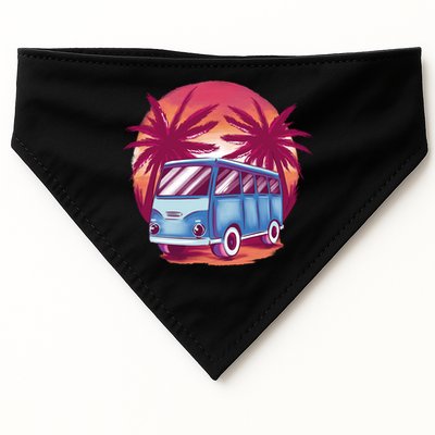 Retro Van Sunset Beach USA-Made Doggie Bandana