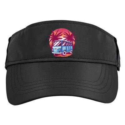 Retro Van Sunset Beach Adult Drive Performance Visor