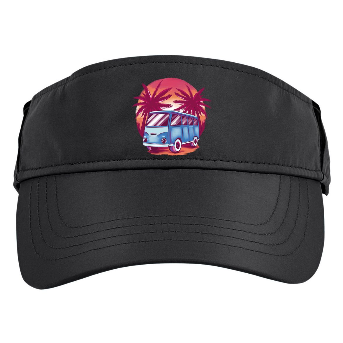 Retro Van Sunset Beach Adult Drive Performance Visor