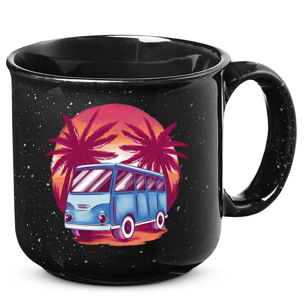 Retro Van Sunset Beach 15oz Campfire Ceramic Mug