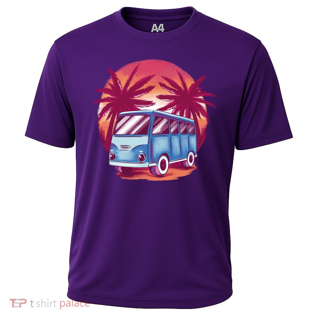 Retro Van Sunset Beach Performance Shirt
