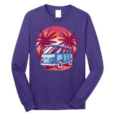Retro Van Sunset Beach Long Sleeve Shirt