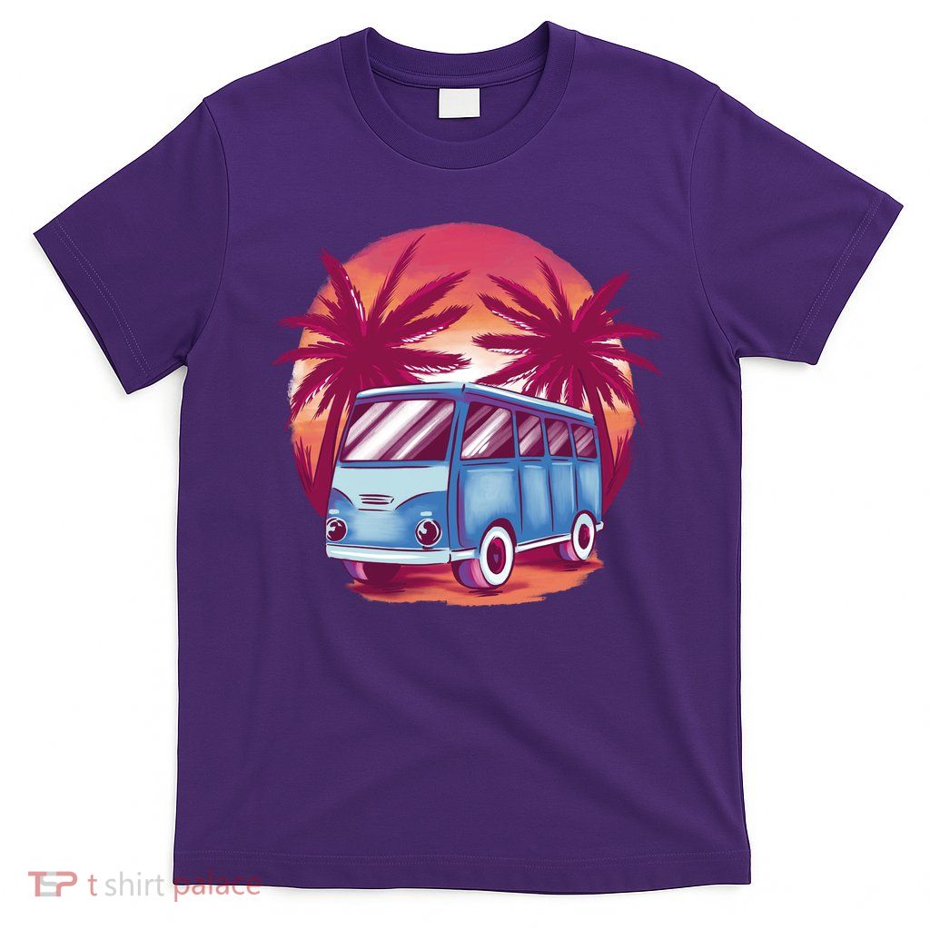 Retro Van Sunset Beach T-Shirt