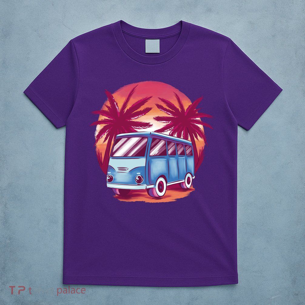 Retro Van Sunset Beach T-Shirt