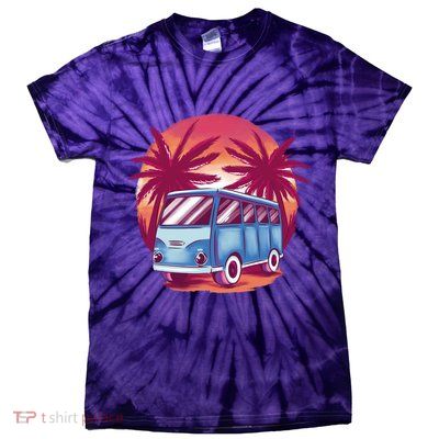 Retro Van Sunset Beach Tie-Dye T-Shirt