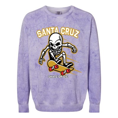 Retro Vintage Street Wear Skull Gift Colorblast Crewneck Sweatshirt