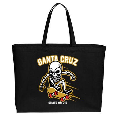 Retro Vintage Street Wear Skull Gift Cotton Canvas Jumbo Tote