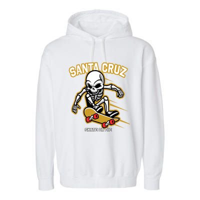 Retro Vintage Street Wear Skull Gift Garment-Dyed Fleece Hoodie