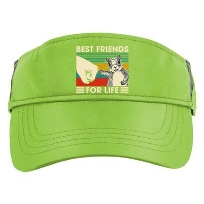 Retro Vintage Squirrel Best Friend For Life Fist Bump Adult Drive Performance Visor