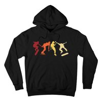 Retro Vintage Skateboard Skater Gifts Skate Boarding Hoodie