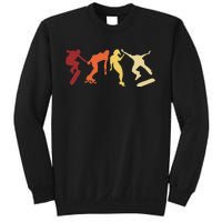 Retro Vintage Skateboard Skater Gifts Skate Boarding Sweatshirt