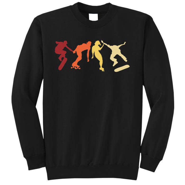 Retro Vintage Skateboard Skater Gifts Skate Boarding Sweatshirt