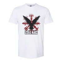 Retro Viking Symbol Nordic Raven Celtic Symbol North Softstyle CVC T-Shirt