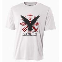 Retro Viking Symbol Nordic Raven Celtic Symbol North Cooling Performance Crew T-Shirt