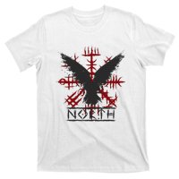 Retro Viking Symbol Nordic Raven Celtic Symbol North T-Shirt