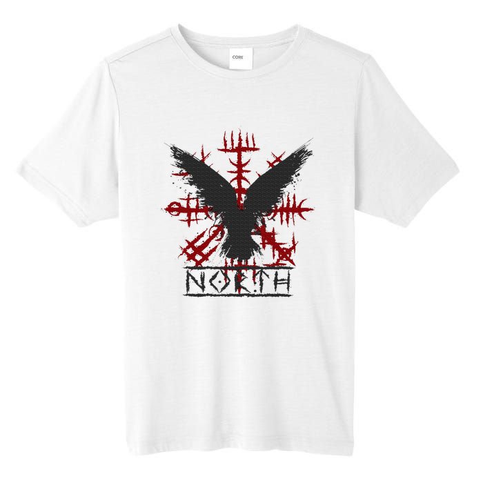 Retro Viking Symbol Nordic Raven Celtic Symbol North Tall Fusion ChromaSoft Performance T-Shirt